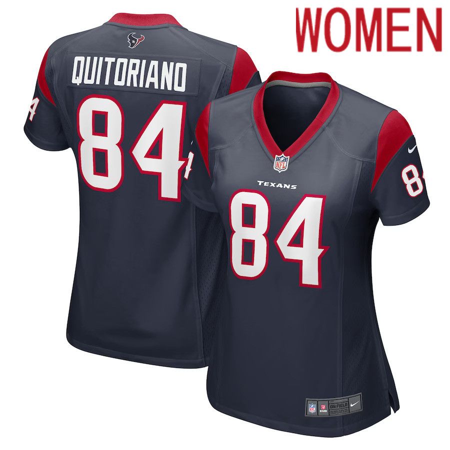 Women Houston Texans 84 Teagan Quitoriano Nike Navy Game Player NFL Jersey